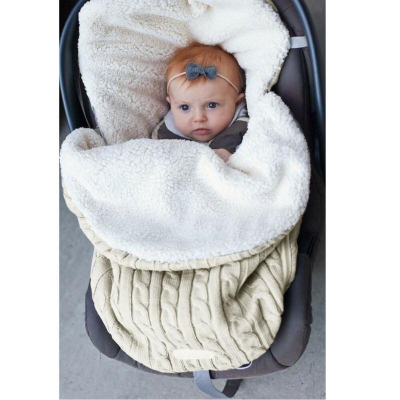 Baby Sleeping Bag Envelope Knit Wool For Stroller