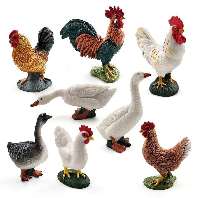 Cute Chicken Duck Goose Action Figure Farm Toys