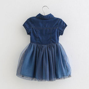 Summer Sundress Denim Tutu Dress