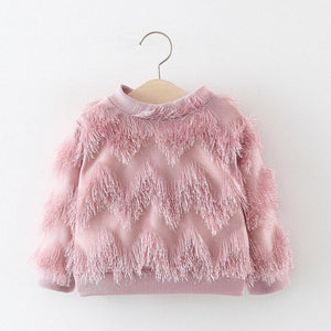 Tassels Baby Sweatshirt Toddler Girl Winter Clothes