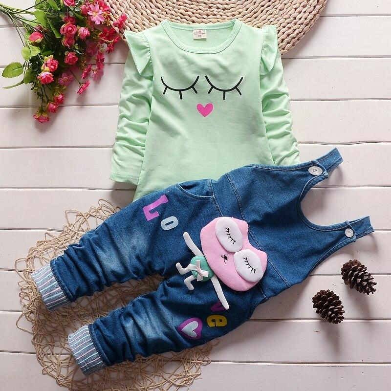 Baby Girls Clothing Set Children Denim Overall Jeans