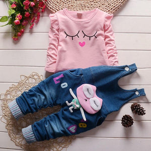 Baby Girls Clothing Set Children Denim Overall Jeans