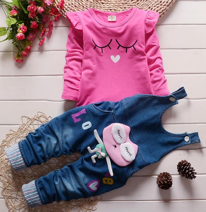 Baby Girls Clothing Set Children Denim Overall Jeans