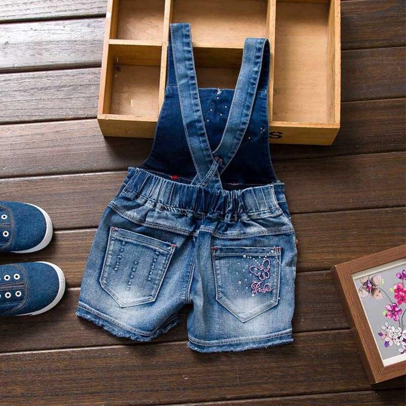 Cute Denim Romper Jumpsuits Straps Short Pants Cowboy Blue