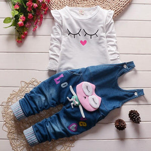 Baby Girls Clothing Set Children Denim Overall Jeans