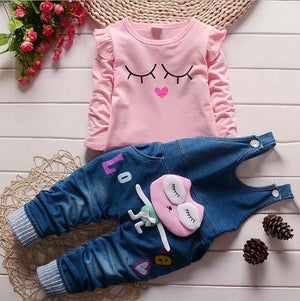 Baby Girls Clothing Set Children Denim Overall Jeans