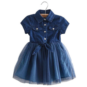 Summer Sundress Denim Tutu Dress