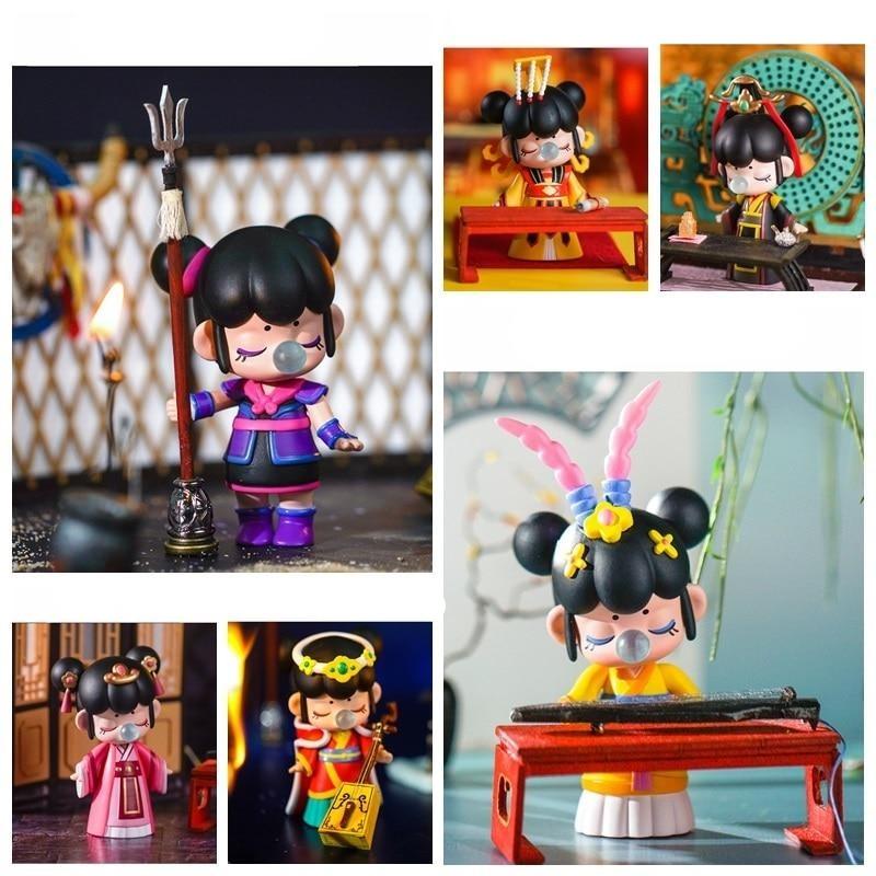 Blind Box Black Hair Toy Figure Model Dolls