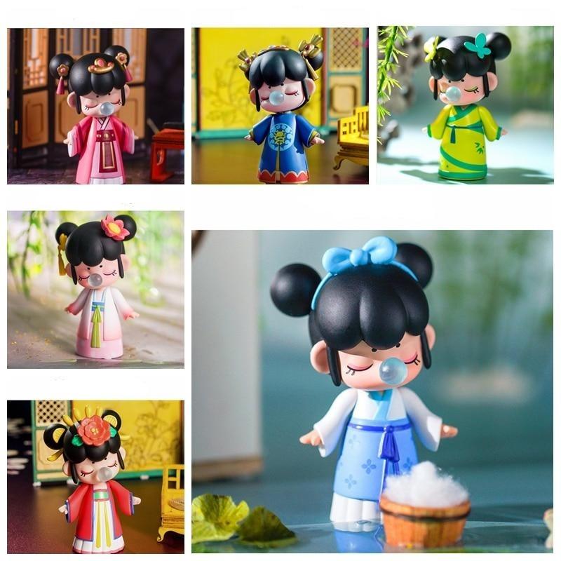 Blind Box Black Hair Toy Figure Model Dolls