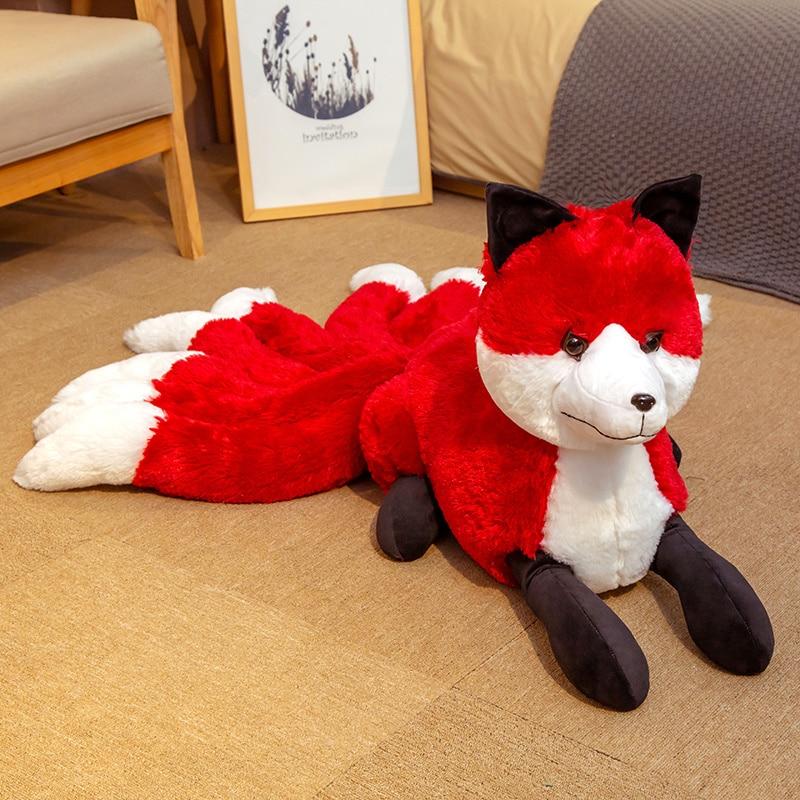 Cute White Red Nine Tails Fox Soft Plush Toy