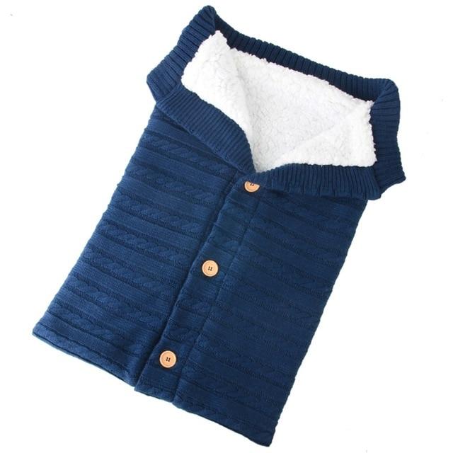 Newborn Baby Warm Knit Swaddle Wrap Stroller